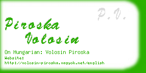 piroska volosin business card